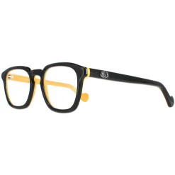 Moncler Round^Glasses Frames ML5042 005 Black and Ochre Men