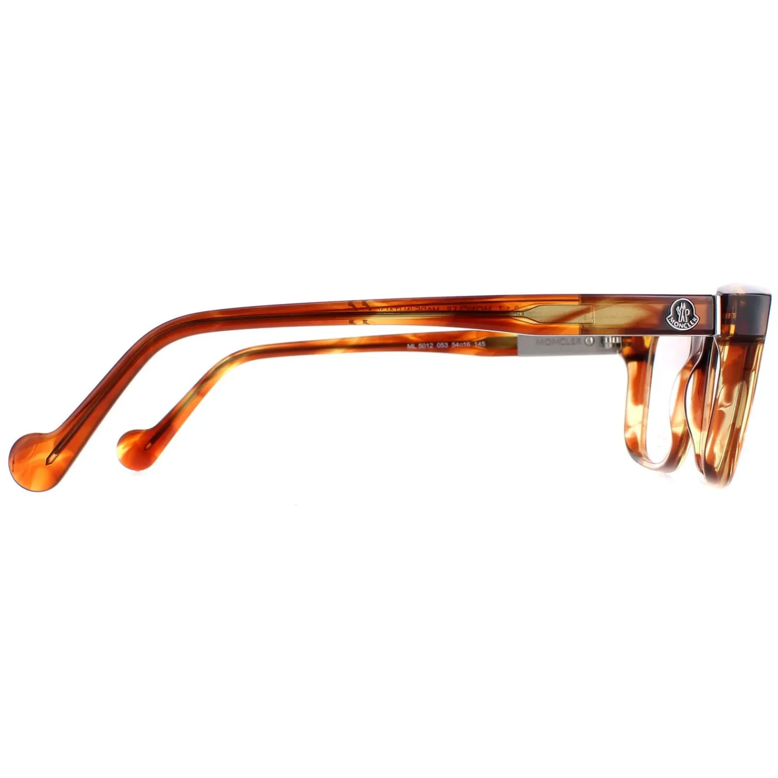 Moncler Rectangle^Glasses Frames ML5012 053 Blonde Havana Men