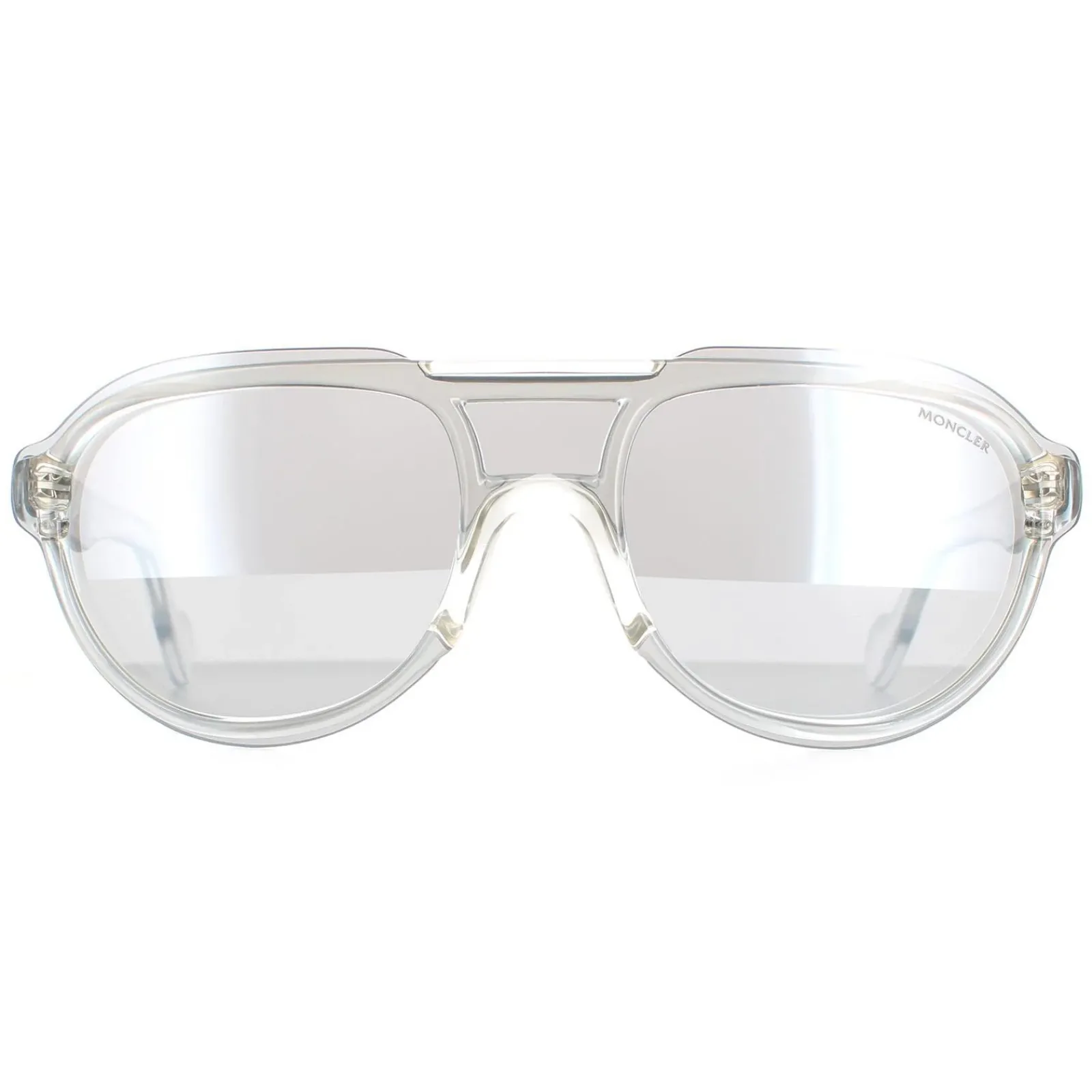 Moncler Round|Moncler^Sunglasses ML0055 26C Crystal Grey Mirror