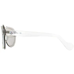 Moncler Round|Moncler^Sunglasses ML0055 26C Crystal Grey Mirror