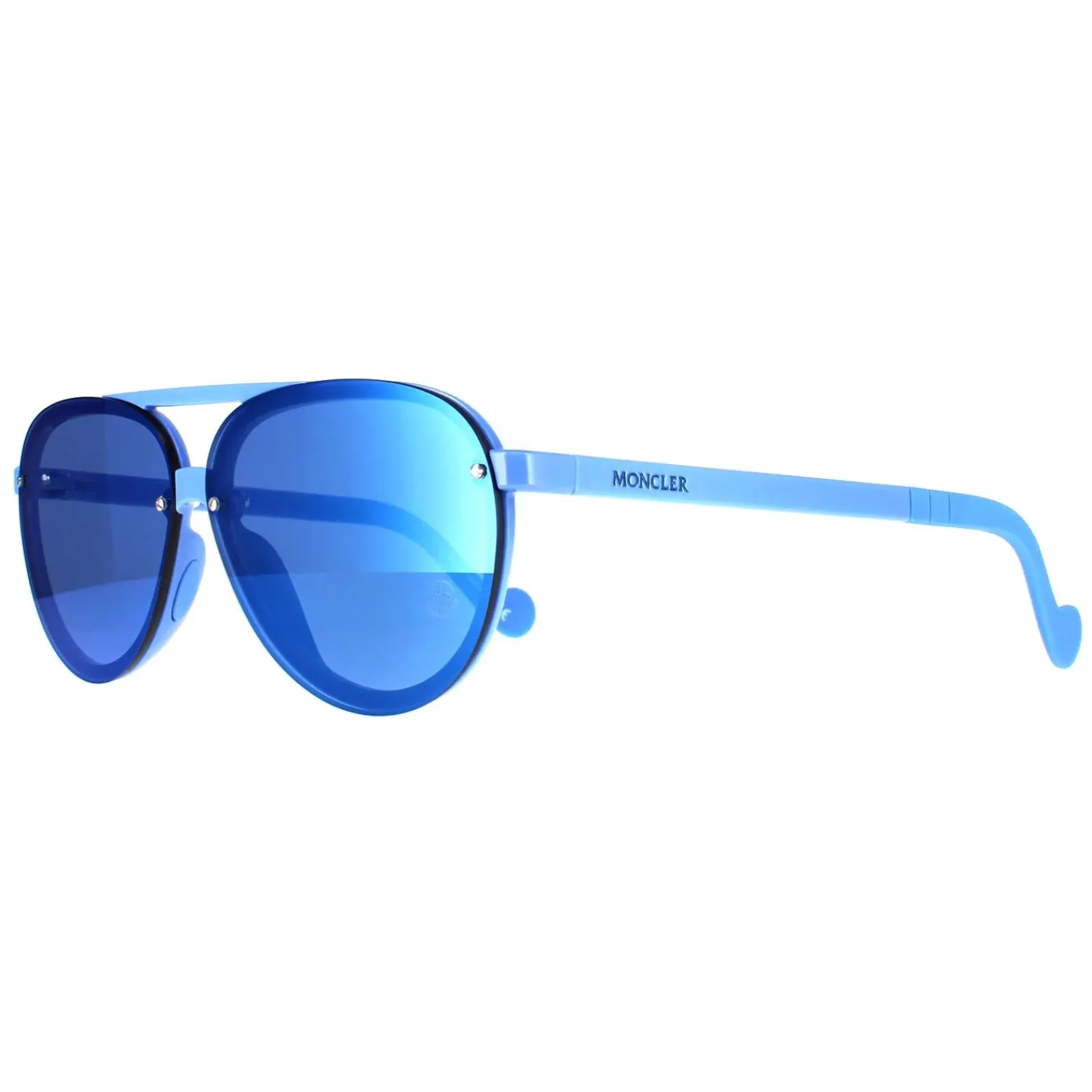Moncler Moncler^Sunglasses ML0063 90C Light Blue Blue Mirror