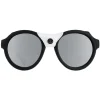 Moncler Round|Moncler^Sunglasses ML0046 02C Matte Black Smoke Mirror