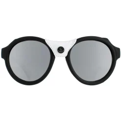 Moncler Round|Moncler^Sunglasses ML0046 02C Matte Black Smoke Mirror