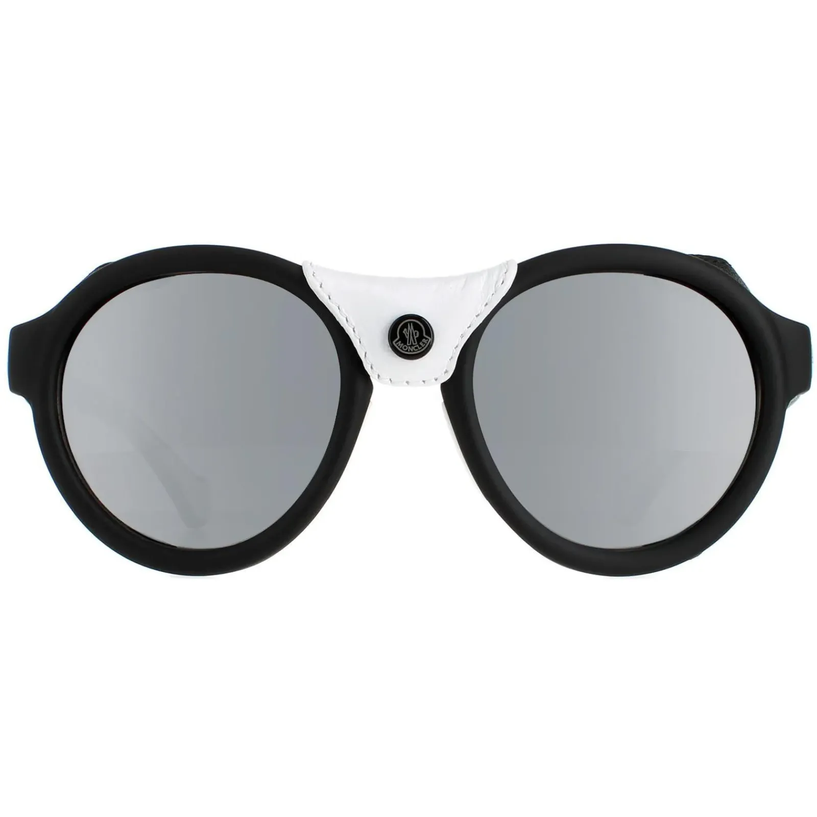 Moncler Round|Moncler^Sunglasses ML0046 02C Matte Black Smoke Mirror