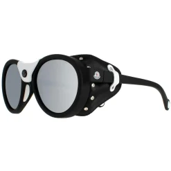 Moncler Round|Moncler^Sunglasses ML0046 02C Matte Black Smoke Mirror