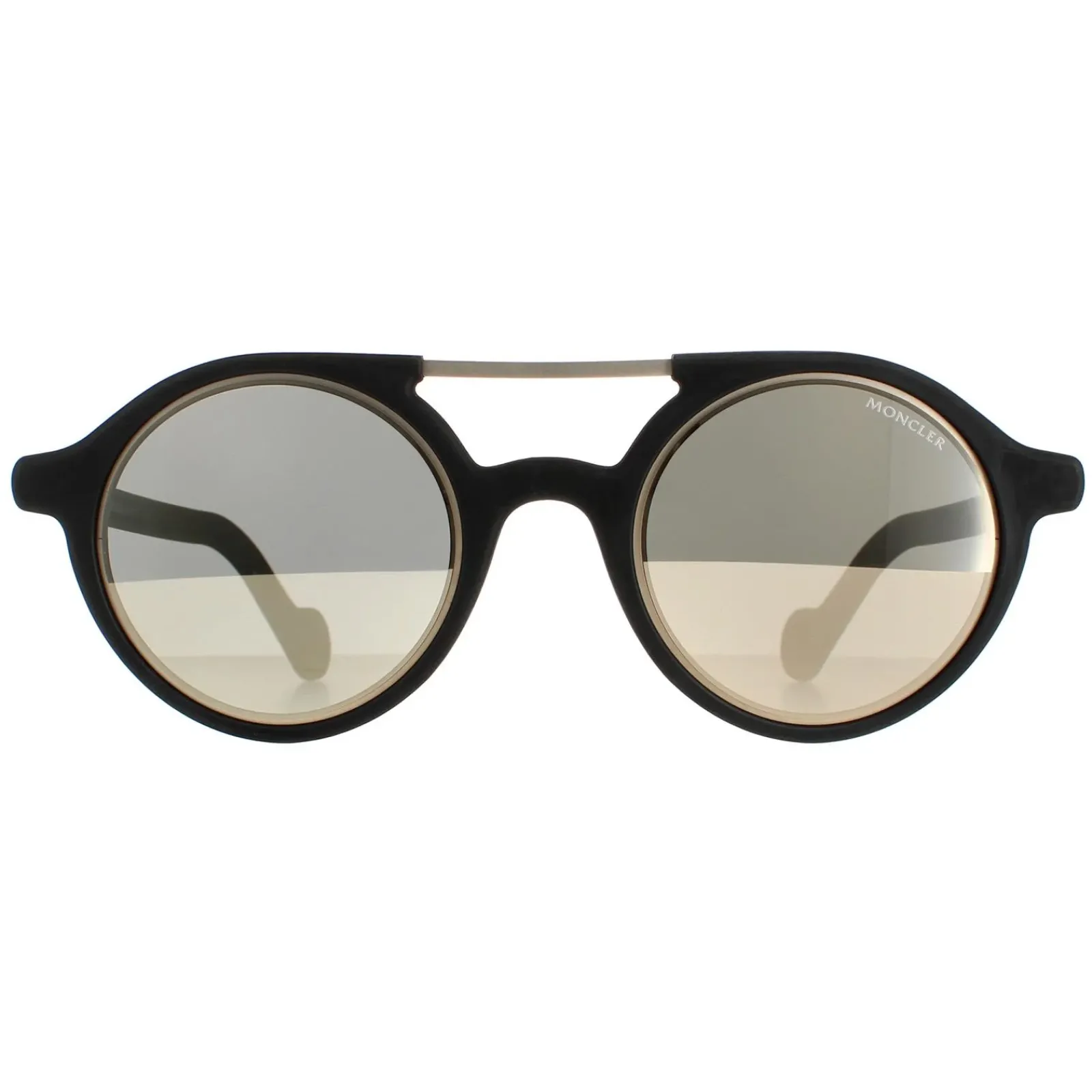 Moncler Moncler^Sunglasses ML0083 02C Rubber Black Silver Mirror