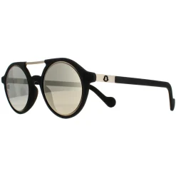 Moncler Moncler^Sunglasses ML0083 02C Rubber Black Silver Mirror
