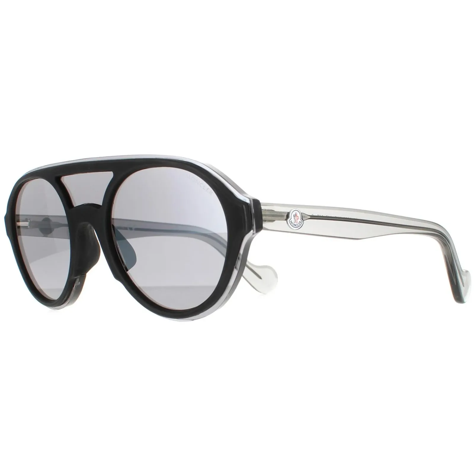 Moncler Moncler^Sunglasses ML0052 01C Shiny Black Smoke Mirror