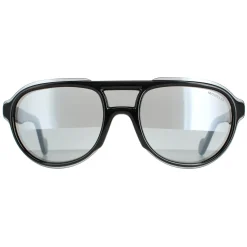 Moncler Moncler^Sunglasses ML0055 01C Shiny Black Grey Mirror