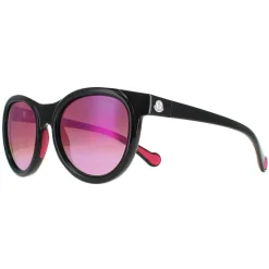 Moncler Moncler^Sunglasses ML0087 01C Shiny Black Smoke Mirror