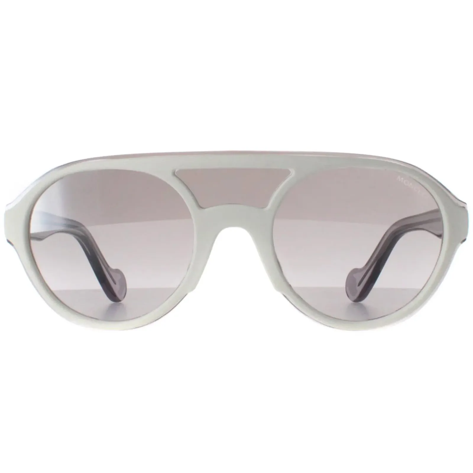Moncler Round|Moncler^Sunglasses ML0052 21C White Transparent Grey Grey