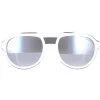 Moncler Round|Moncler^Sunglasses ML0055 24C White Smoke Mirror
