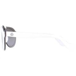 Moncler Round|Moncler^Sunglasses ML0055 24C White Smoke Mirror