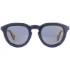 Moncler Polarised|Moncler^Sunglasses ML0079 92D Black Blue Polarized Gold Flash