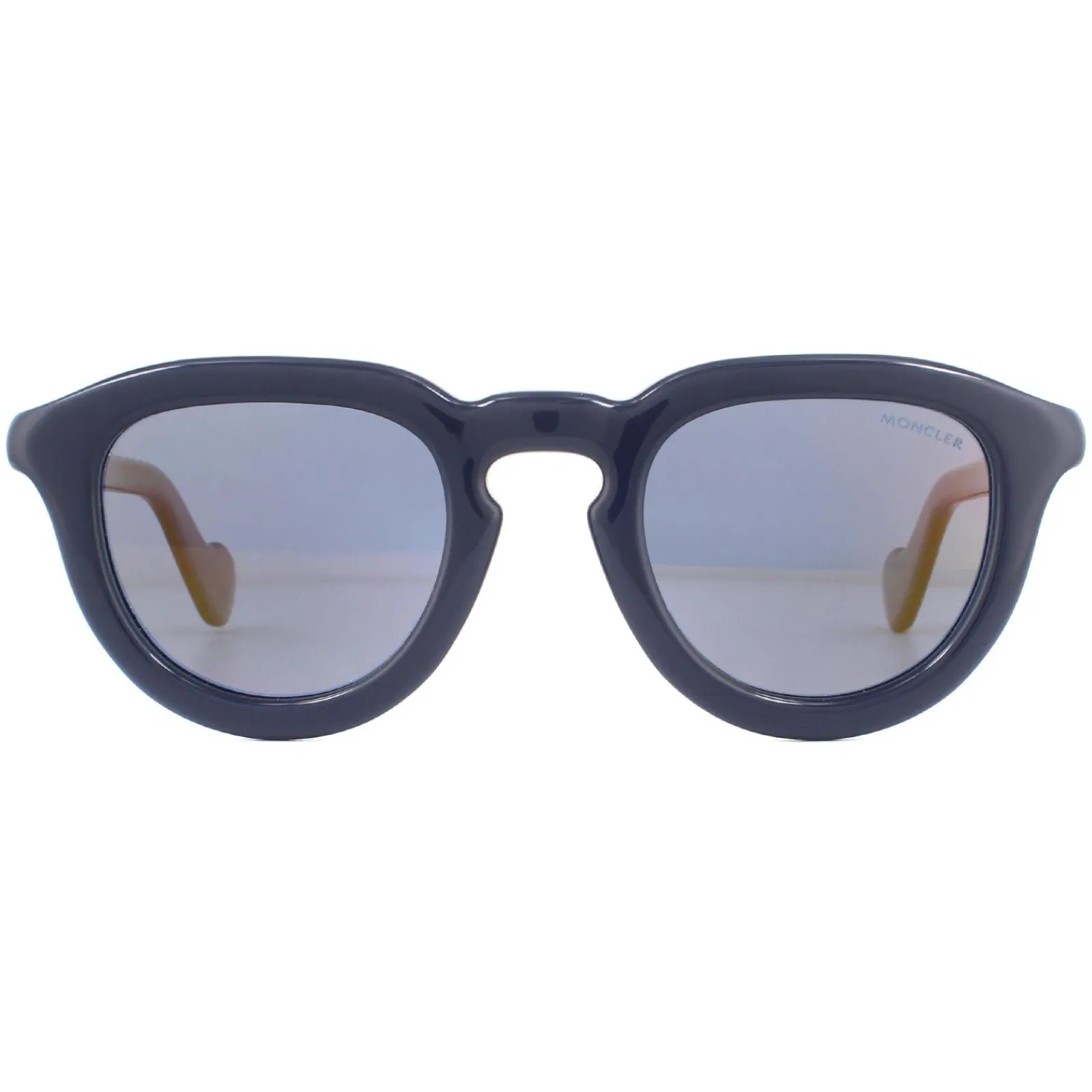 Moncler Polarised|Moncler^Sunglasses ML0079 92D Black Blue Polarized Gold Flash