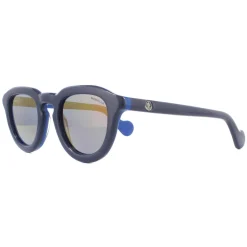 Moncler Polarised|Moncler^Sunglasses ML0079 92D Black Blue Polarized Gold Flash