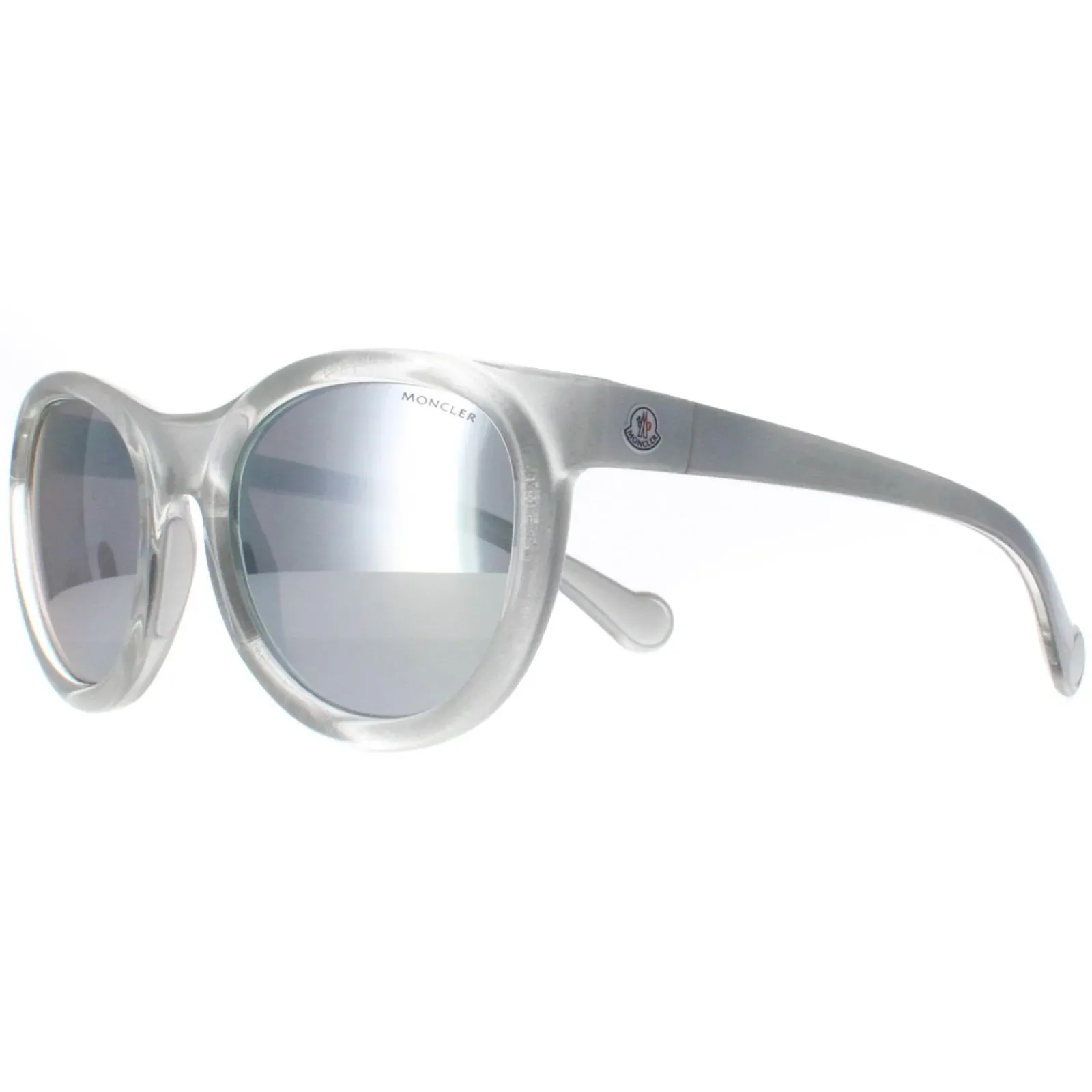 Moncler Round|Moncler^Sunglasses ML0087 20D Grey Transparent Grey Mirror