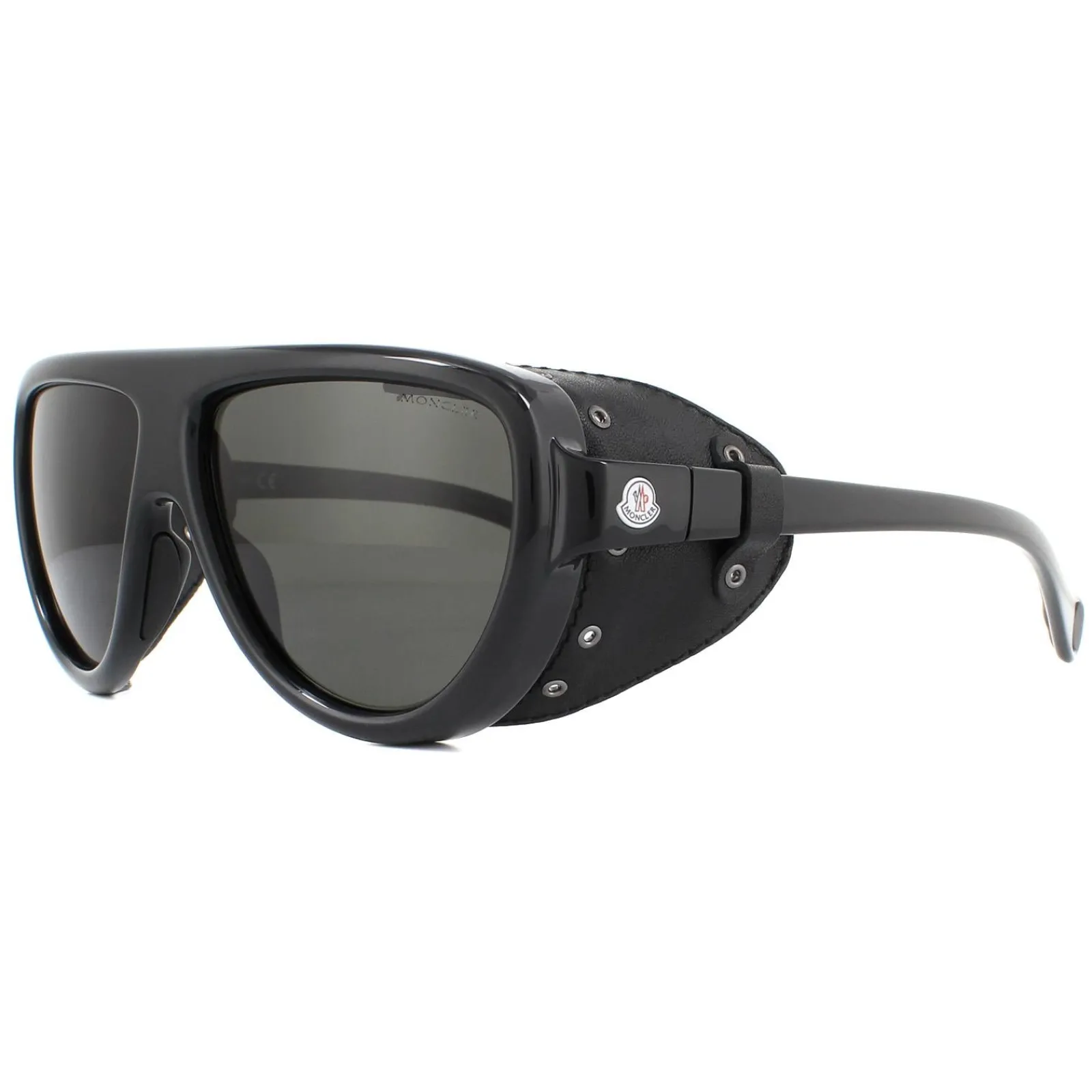 Moncler Polarised|Moncler^Sunglasses ML0089 01D Shiny Black Smoke Polarized