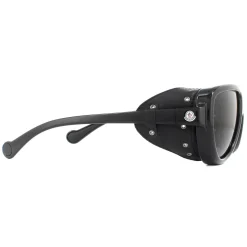 Moncler Polarised|Moncler^Sunglasses ML0089 01D Shiny Black Smoke Polarized