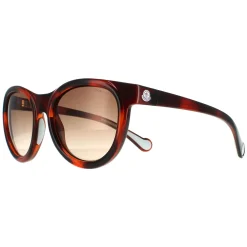 Moncler Round|Moncler^Sunglasses ML0087 53G Dark Tortoise Havana Brown