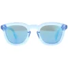 Moncler Moncler^Sunglasses ML0006 84L Shiny Azure Transparent Blue Mirror