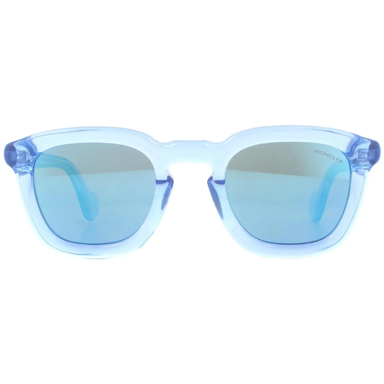 Moncler Moncler^Sunglasses ML0006 84L Shiny Azure Transparent Blue Mirror