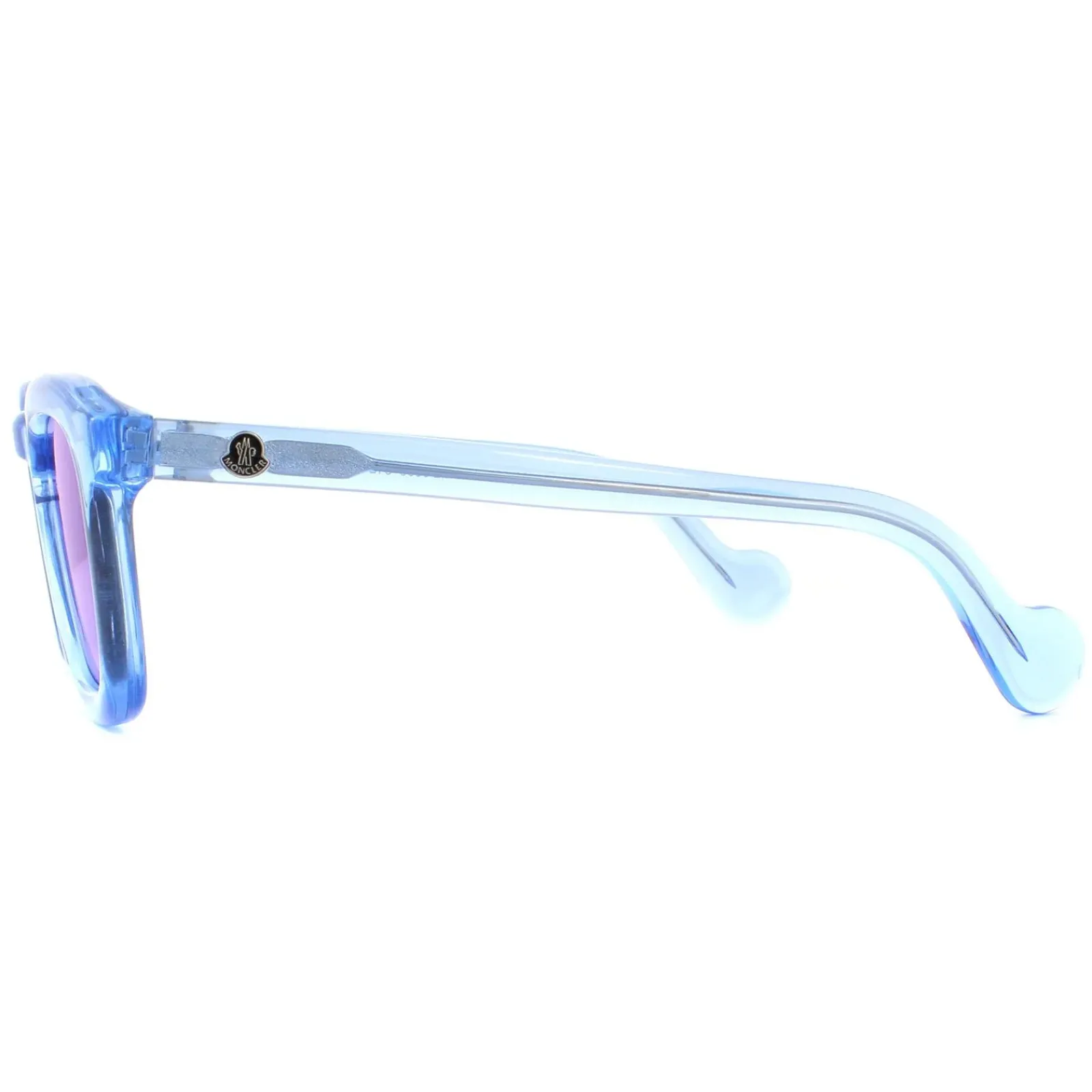 Moncler Moncler^Sunglasses ML0006 84L Shiny Azure Transparent Blue Mirror
