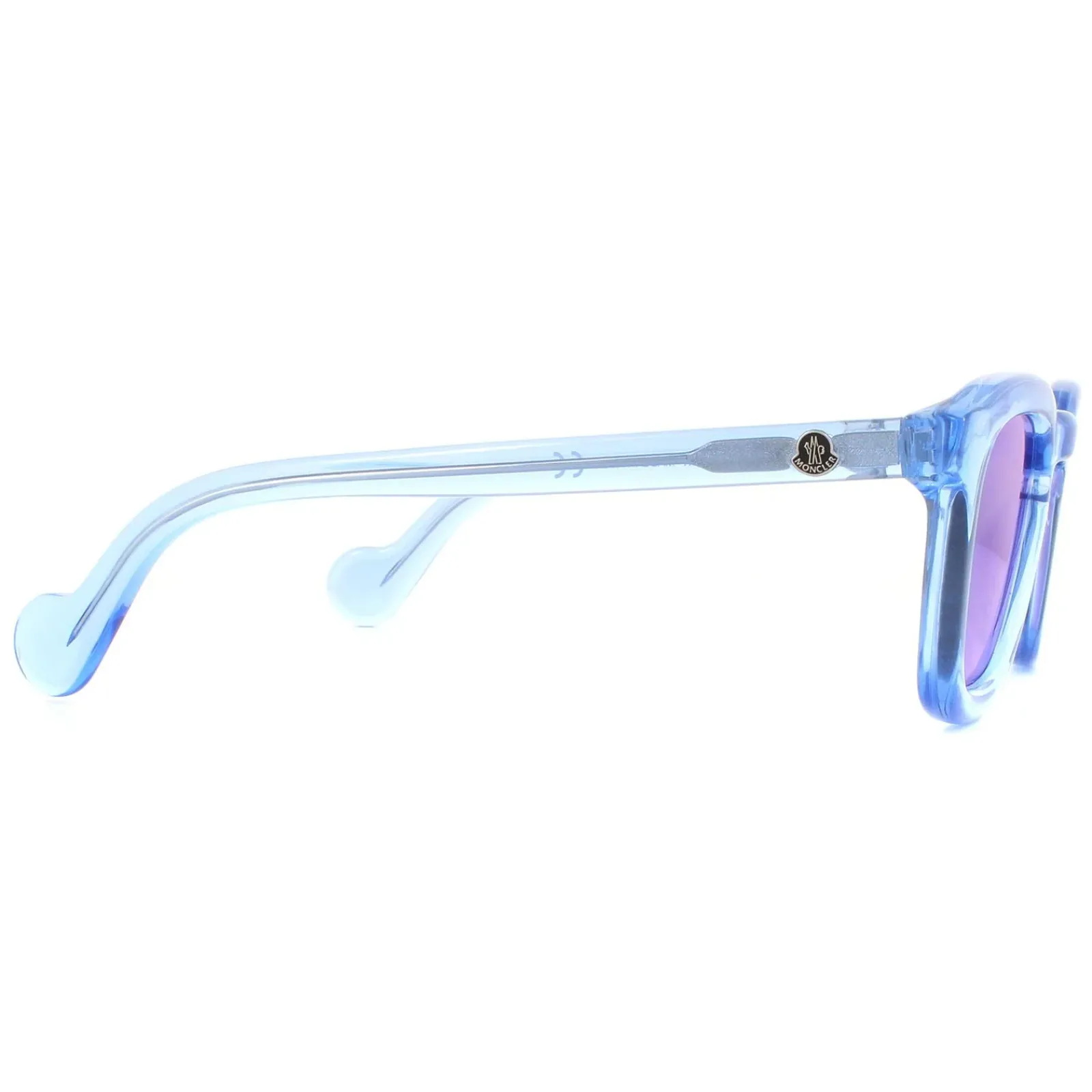 Moncler Moncler^Sunglasses ML0006 84L Shiny Azure Transparent Blue Mirror