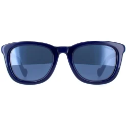 Moncler Round|Moncler^Sunglasses ML0118 92X Shiny Royal Blue Blue Mirror