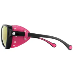 Moncler Aviator|Aviator^Sunglasses ML0089 01Z Shiny Black with Pink Leather Blue with