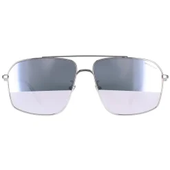 Moncler Moncler^Sunglasses ML0216-D 16D Shiny Palladium Smoke Silver Mirror Po