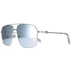 Moncler Moncler^Sunglasses ML0216-D 16D Shiny Palladium Smoke Silver Mirror Po
