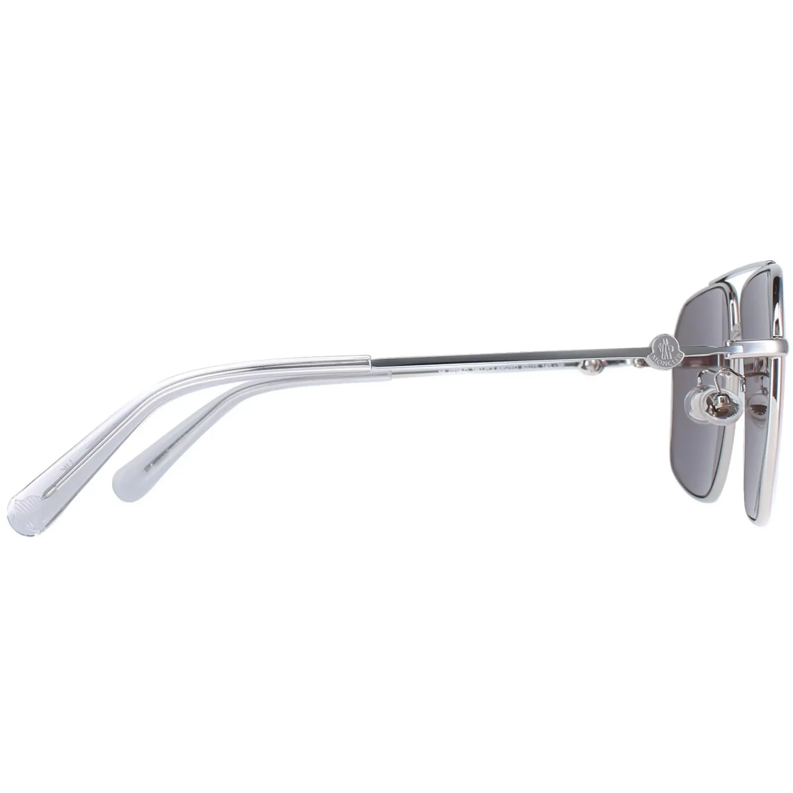 Moncler Moncler^Sunglasses ML0216-D 16D Shiny Palladium Smoke Silver Mirror Po