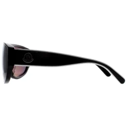 Moncler Shield|Moncler^Sunglasses ML0260-F 01A Shiny Black Smoke Grey