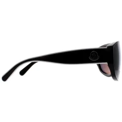 Moncler Shield|Moncler^Sunglasses ML0260-F 01A Shiny Black Smoke Grey