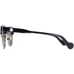 Moncler Moncler^Sunglasses ML0112-K 01A Shiny Black Gold Dark Grey