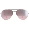 Moncler Aviator|Moncler^Sunglasses ML0110-K 28U Shiny Rose Gold Brown Pink Gradient