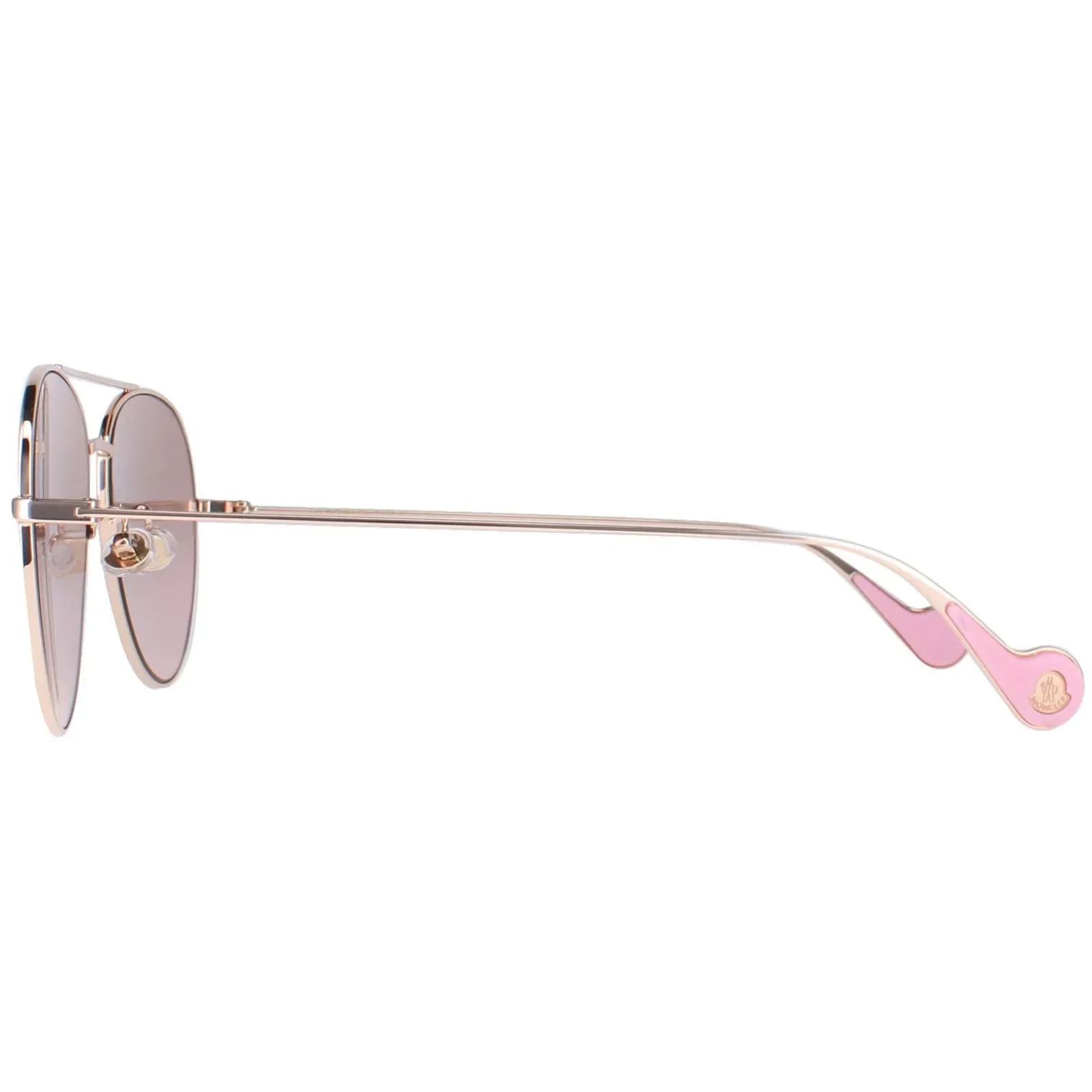 Moncler Aviator|Moncler^Sunglasses ML0110-K 28U Shiny Rose Gold Brown Pink Gradient