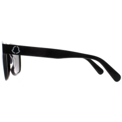 Moncler Square|Moncler^Sunglasses ML0250-P 01A Shiny Black Smoke Grey