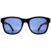 Moncler Square|Moncler^Sunglasses ML0250-P 01V Shiny Black Blue