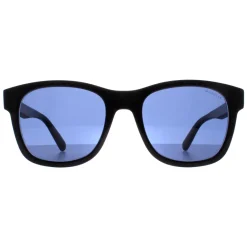 Moncler Square|Moncler^Sunglasses ML0250-P 01V Shiny Black Blue