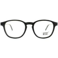 Mont Blanc Round^Glasses Frames MB0632 001 Shiny Black