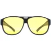Montana Polarised|Aviator^Fit Over Glasses Night Driving Sunglasses FO6 C Matte Black Ye