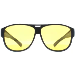 Montana Polarised|Aviator^Fit Over Glasses Night Driving Sunglasses FO6 C Matte Black Ye