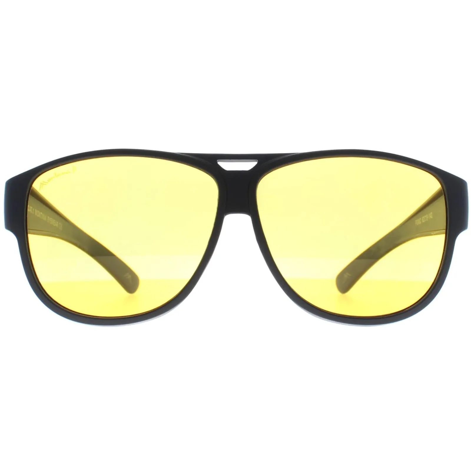 Montana Polarised|Aviator^Fit Over Glasses Night Driving Sunglasses FO6 C Matte Black Ye
