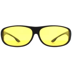 Montana Polarised|Rectangle^Fit Over Glasses Night Driving Sunglasses FO2 I Matte Black Ye