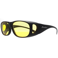Montana Polarised|Rectangle^Fit Over Glasses Night Driving Sunglasses FO2 I Matte Black Ye