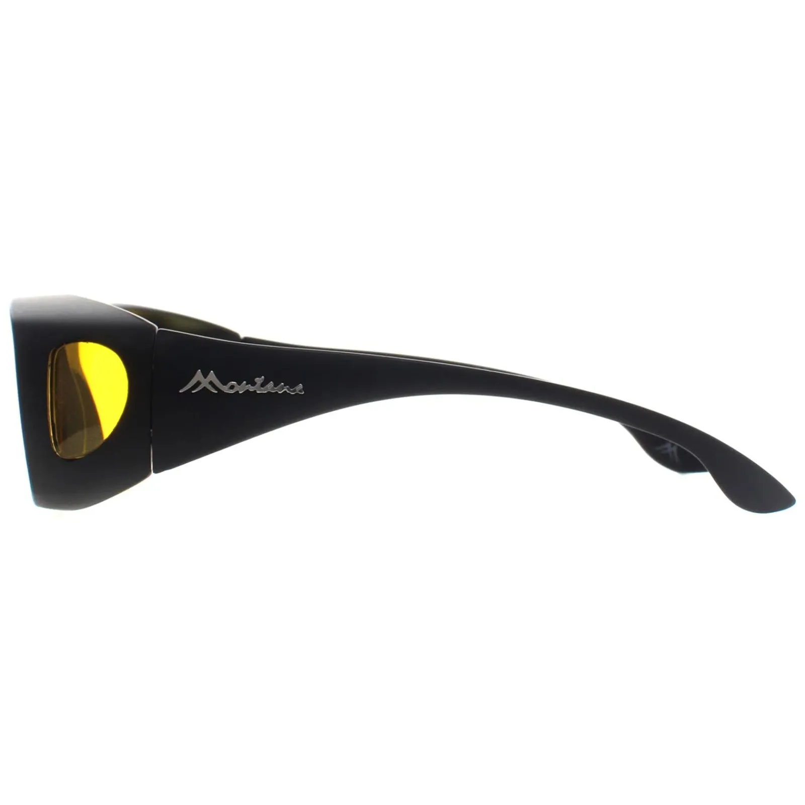 Montana Polarised|Rectangle^Fit Over Glasses Night Driving Sunglasses FO2 I Matte Black Ye