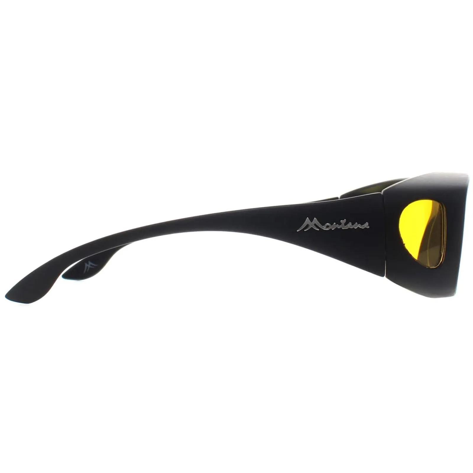 Montana Polarised|Rectangle^Fit Over Glasses Night Driving Sunglasses FO2 I Matte Black Ye
