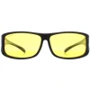Montana Polarised|Rectangle^Fit Over Glasses Night Driving Sunglasses FO5 F Matte Black Ye